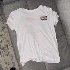 Rip Curl White Kids Tee with Sunset Graphic